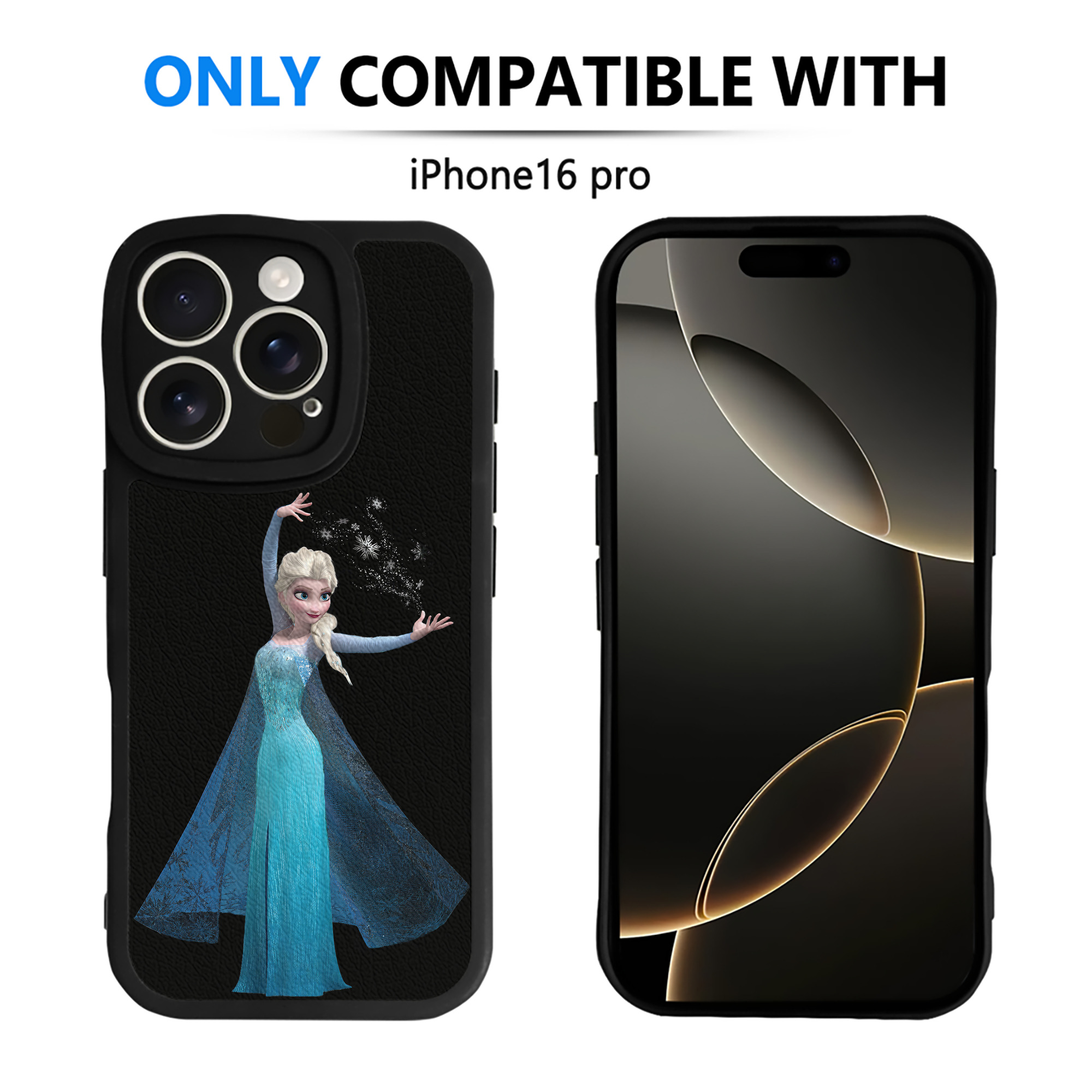 （画像用） アナと雪の女王 アンナ エルサ Frozen Anna Elsa 【iPhone 16シリーズ対応】シリコンスマホケース（レザー調） 材質：シリコン